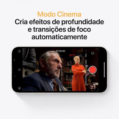 iPhone 13 128GB Estelar Tela de 6,1 Pol Câmera Dupla de 12MP Apple Branco / Bivolt