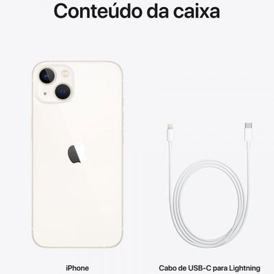 iPhone 13 128GB Estelar Tela de 6,1 Pol Câmera Dupla de 12MP Apple