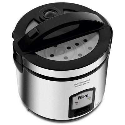 Panela Elétrica de Arroz Philco PH10P Visor Glass 700W Capacidade de 10 Xícaras Inox / 220V