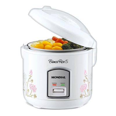Panela Elétrica de Arroz Mondial Bianca Rice NPE-05 400W com Capacidade de 5 Xícaras Branco / 110V