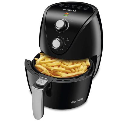 Fritadeira Elétrica Air Fryer New Pratic AF31 Sem Óleo 3,5 Litros Mondial Preto / 220V