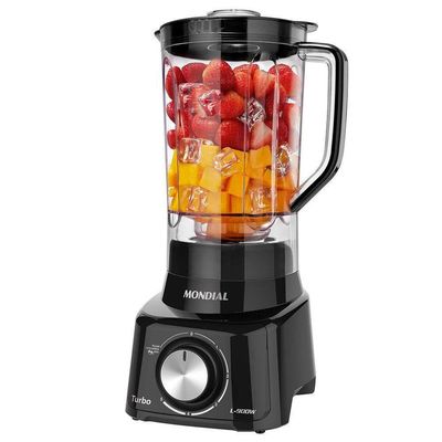 Liquidificador Turbo Full Black L900FB 900W com 5 Velocidades Mondial Preto / 220V