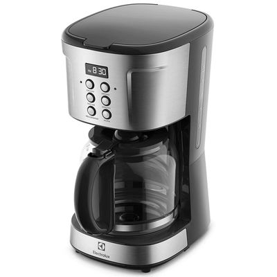Cafeteira Elétrica Digital Electrolux Experience ECM30 38 Xícaras Aço Escovado / 110V