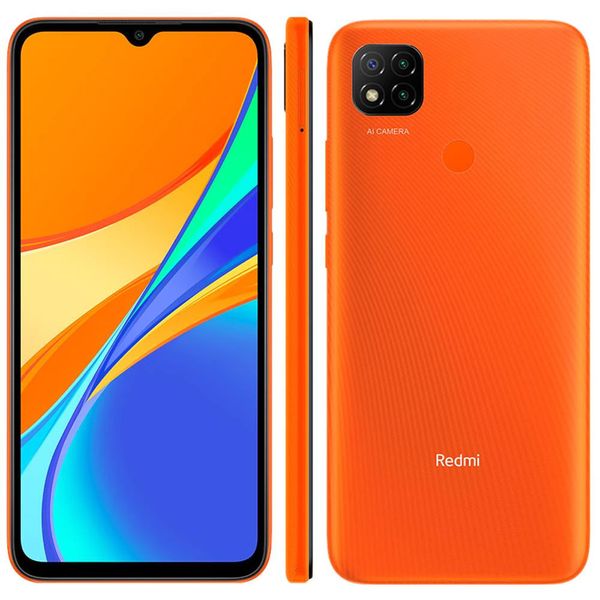 Smartphone Xiaomi Redmi 9C 64GB Tela de 6.53 Laranja