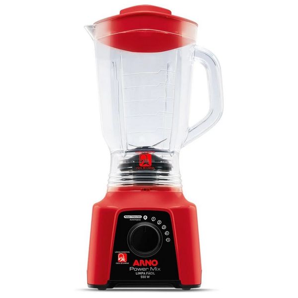 Liquidificador Arno Power Mix Limpa Fácil LQ30 550W 5 Velocidades Vermelho / 110V Liquidificador Arno Power Mix Limpa Fácil LQ30 550W 5 Velocidades Vermelho / 110V