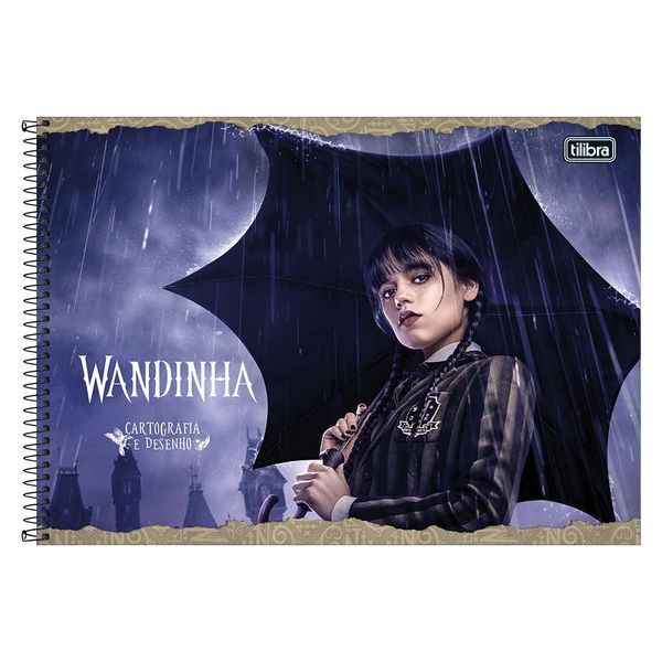 Caderno de Desenho Tilibra Wandinha 80 Folhas - Item Sortido Caderno de Desenho Tilibra Wandinha 80 Folhas - Item Sortido