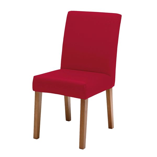 Capa de Cadeira Bella Janela em Malha Lisa Vermelha