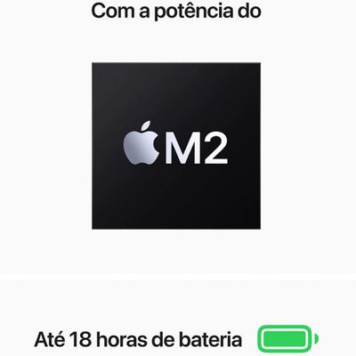 MacBook Air com M2 Apple 8 GPU 8GB RAM 256GB SSD Preto / Bivolt