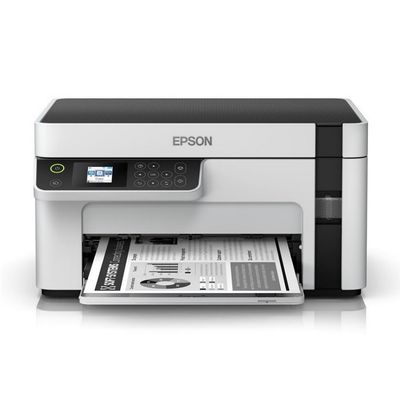 Multifuncional Tanque de Tinta Epson EcoTank M2120 Wireless Impressora, Copiadora e Scanner Branco / Bivolt