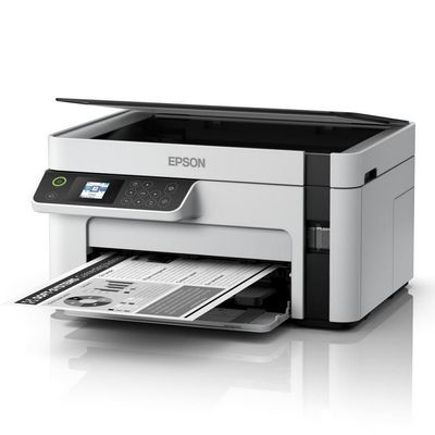 Multifuncional Tanque de Tinta Epson EcoTank M2120 Wireless Impressora, Copiadora e Scanner Branco / Bivolt