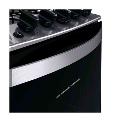 Fogão Brastemp 4 Bocas BFO4NBR Clean Mesa de Inox 2 Prateleiras Ajustáveis Acendimento Automático Inox / Bivolt