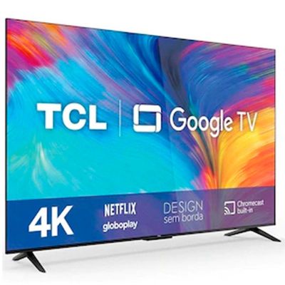 Smart Tv LED 55 Polegadas 4K 55P635 HDR Controle Remoto com Comando por Voz TCL Preto / Bivolt