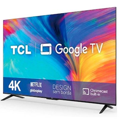 Smart Tv LED 55 Polegadas 4K 55P635 HDR Controle Remoto com Comando por Voz TCL Preto / Bivolt