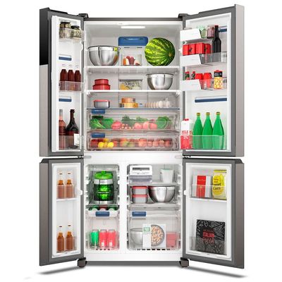 Geladeira Electrolux Multidoor Experience IQ8S Frost Free com Tecnologia Inverter e FlexiSpace 581 L Inox / 110V