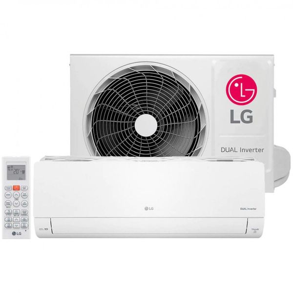 Ar-Condicionado Split LG Dual Inverter Voice S4-W18KL31C Quente/Frio 18.000 BTUs Branco / 220V