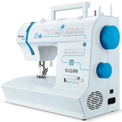 Máquina de Costura Genius Plus JX-4035 Elgin Branco / 220V