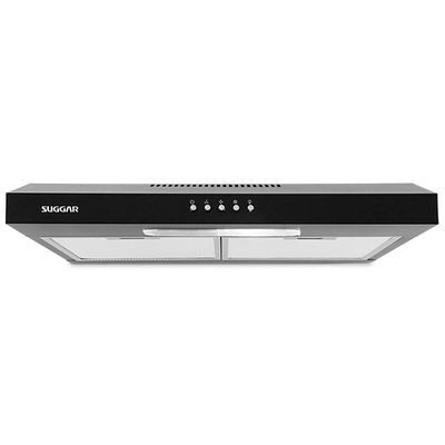 Depurador de Ar Suggar Slim DPS161PT/DPS162PT com 3 Velocidades - 60 cm Preto / 220V