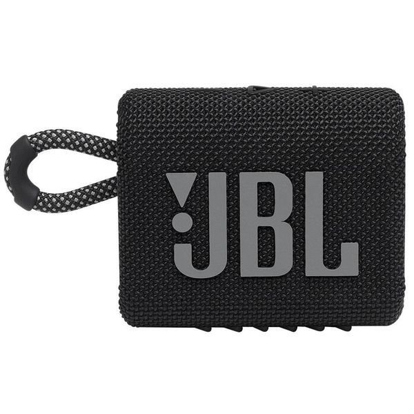 Caixa de Som Portátil JBL Go 3 com Bluetooth e À Prova de Poeira e Água Preto / Bivolt
