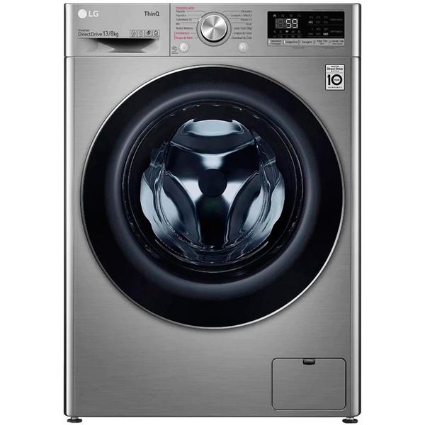 Lava e Seca Smart 13KG com Inteligência Artificial LG Aço Escovado / 220V
