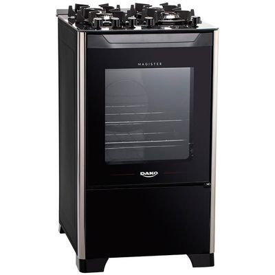 Fogão 4 Bocas Magister com Mesa de Vidro Dako Preto / Bivolt