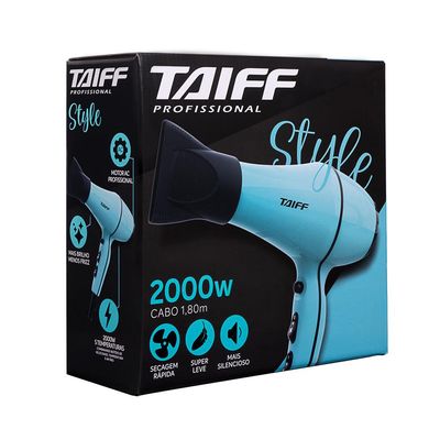 Secador de Cabelos Taiff Style Tiffany Motor AC Profissional 2000W Azul / 110V