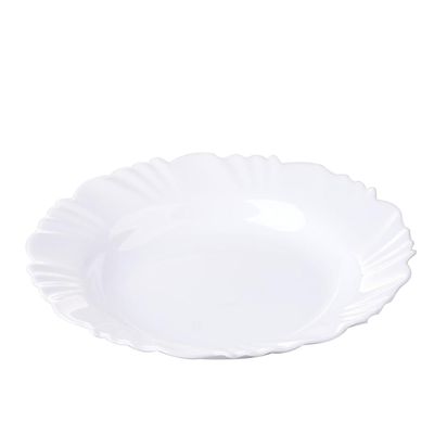 Prato de Vidro Fundo 23cm Pétala Opaline Duralex