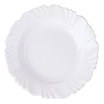 Prato de Vidro Fundo 23cm Pétala Opaline Duralex