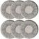 Conjunto de Pratos de Sobremesa Porto Brasil Bio Elemento 21,5cm 6 Peças Cinza