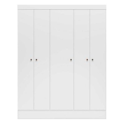 Guarda-Roupa Ártico com 5 Portas Demóbile Branco