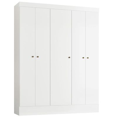Guarda-Roupa Ártico com 5 Portas Demóbile Branco