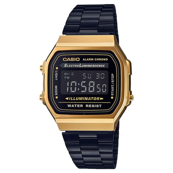 Relógio Unissex Digital Casio A168WEGB-1BDF Preto