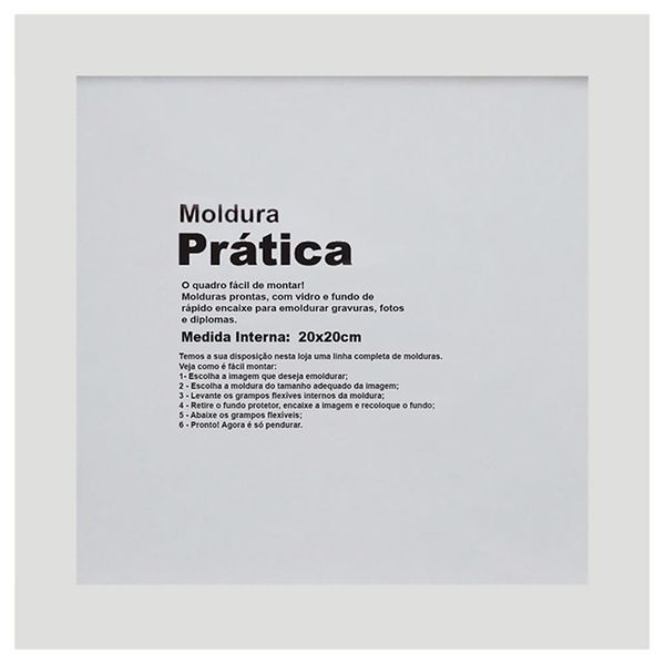 Moldura Kapos Prática Premier para 1 Foto 25x25cm Branco Moldura Kapos Prática Premier para 1 Foto 25x25cm Branco