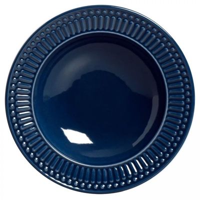 Aparelho de Jantar 18 Peças Porto Brasil Roma em Cerâmica Feldspática Azul