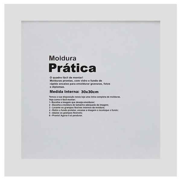 Moldura Kapos Prática Premier para 1 Foto 35x35cm Branco Moldura Kapos Prática Premier para 1 Foto 35x35cm Branco