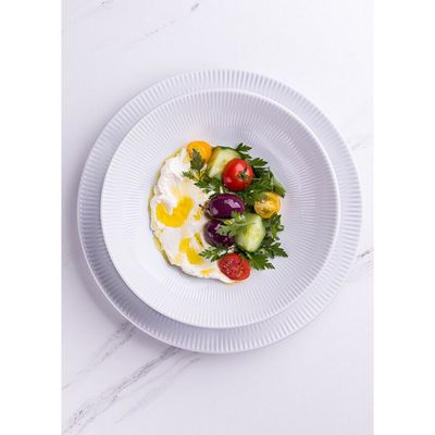 Aparelho de Jantar, Chá e Sobremesa 20 Peças Germer Shell em Porcelana Branco