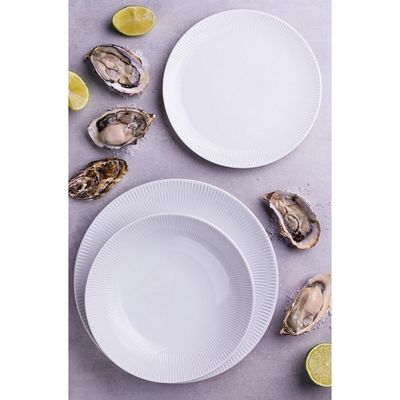 Aparelho de Jantar, Chá e Sobremesa 20 Peças Germer Shell em Porcelana Branco