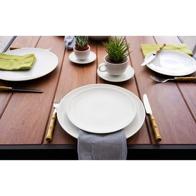 Aparelho de Jantar, Chá e Sobremesa 20 Peças Germer Shell em Porcelana Branco