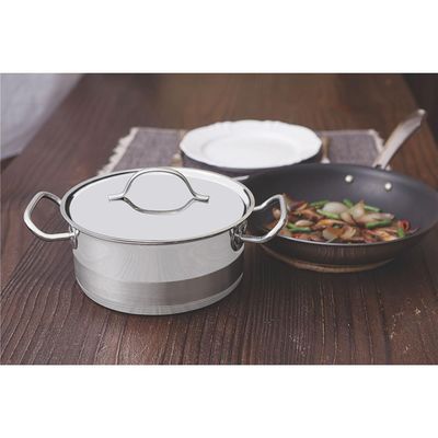 Caçarola Rasa Tramontina Professional Gourmet Inox 24cm Inox