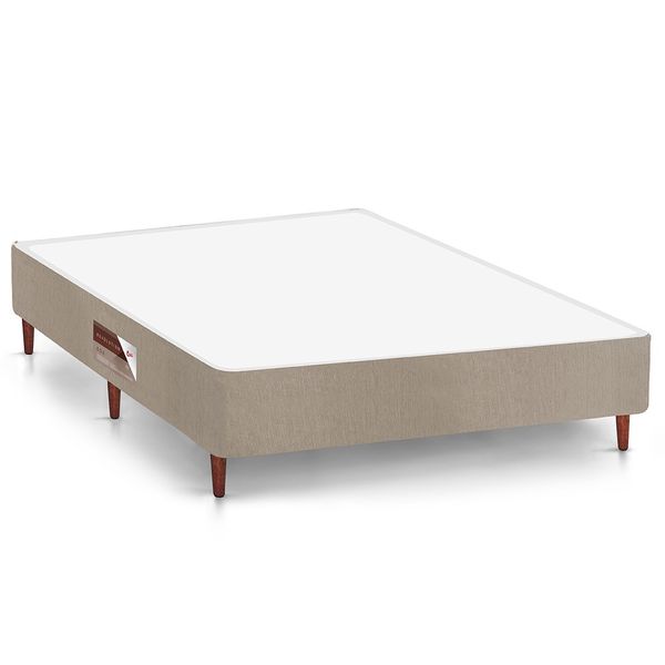 Base Box para Colchão Casal Revolution 27x138x188 cm Castor Bege com Marrom