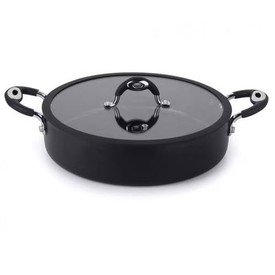 Frigideira Tegame Multiflon Dom Antiaderente Quartzo 30 cm Preto