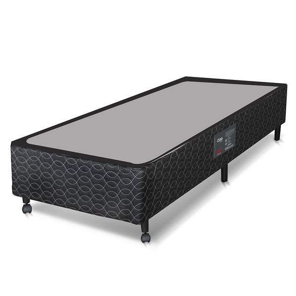 Base Box para Colchão de Solteiro Castor Class 39x78x188 cm Cinza com Preto