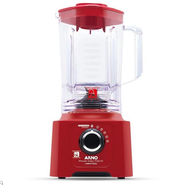 Liquidificador Arno Power Max 700 LN61 700W 5 Velocidades Vermelho / 110V Liquidificador Arno Power Max 700 LN61 700W 5 Velocidades Vermelho / 110V