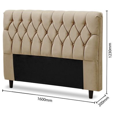 Cabeceira para Cama Queen Size Dobue Palladium Bege