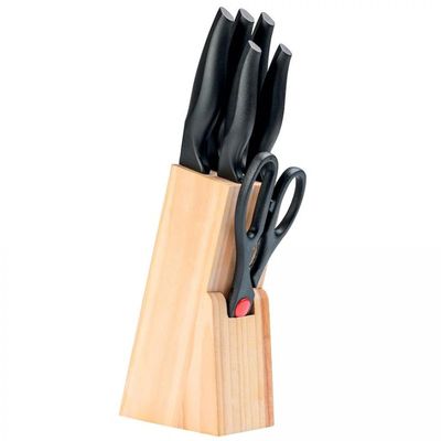 Conjunto de Facas Dynasty Inox e Plástico Daily Cut 6 Peças Preto com Inox