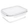 Pote Retangular Brinox Hermético LockeStock em Vidro 370ml Transparente