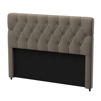 Cabeceira para Cama Queen Size Probel Califórnia em Tecido Suede Bege