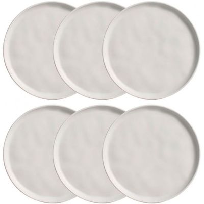 Conjunto de Pratos de Sobremesa Porto Brasil Bio Vit 21,5cm 6 Peças Cinza