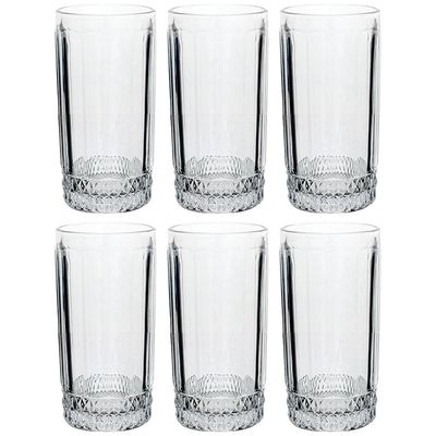 Conjunto de Copos Altos L`Hermitage Splendor 360 ml - 6 Peças Transparente