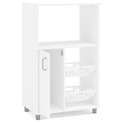 Fruteira Micro Facility com 1 Porta e 2 Cestas Politorno Branco