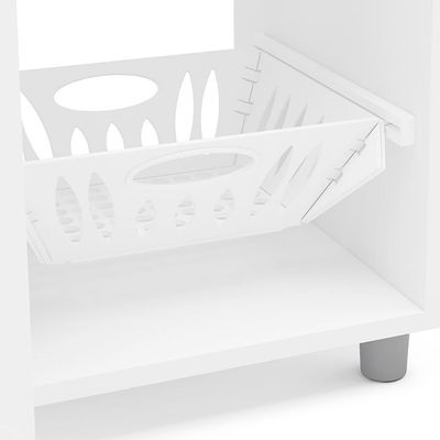 Fruteira Micro Facility com 1 Porta e 2 Cestas Politorno Branco